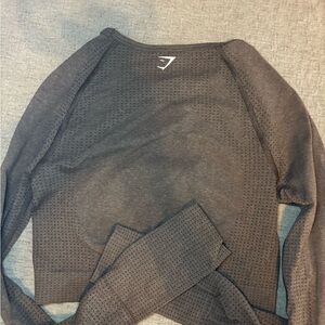 Gymshark long sleeve crop top size small brown